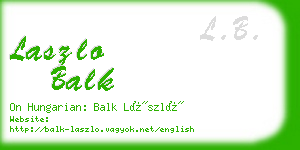 laszlo balk business card